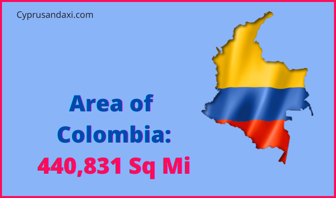 Area of Colombia compared to Washington