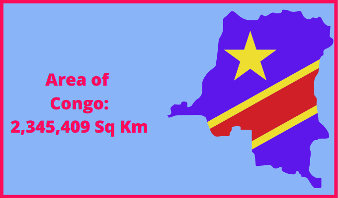 Area of Congo compared to Maryland