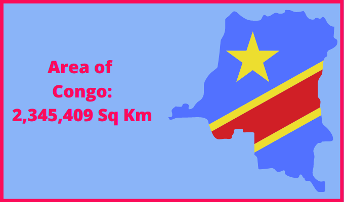 Area of Congo compared to Washington