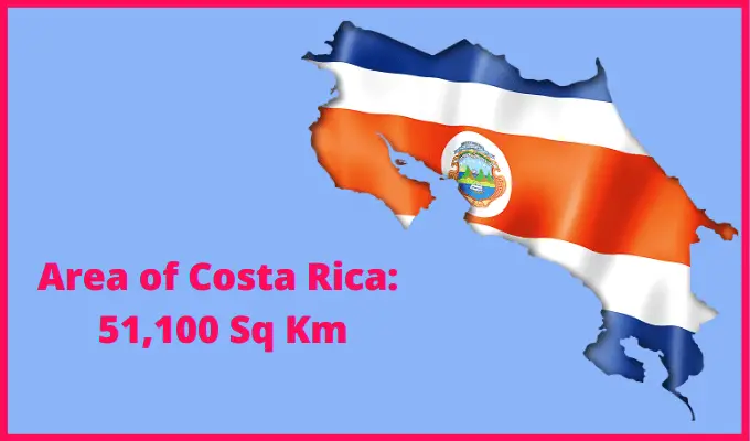 Area of Costa Rica compared to Vermont
