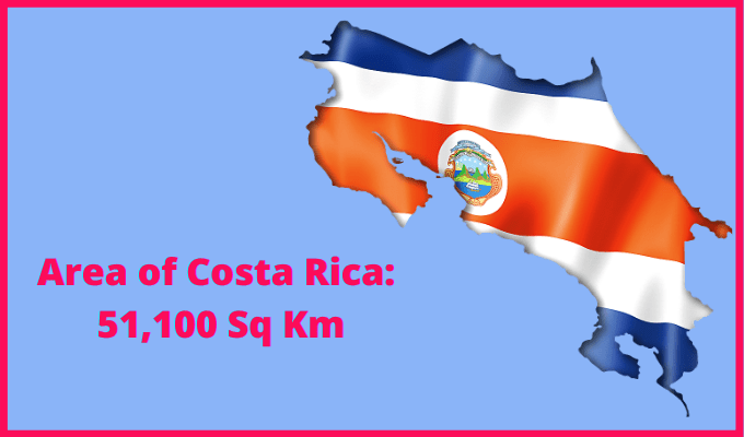 Area of Costa Rica compared to Virginia