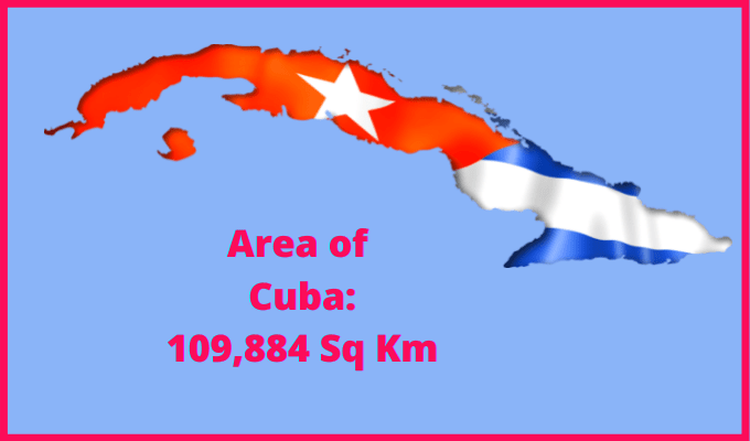Area of Cuba compared to Vermont