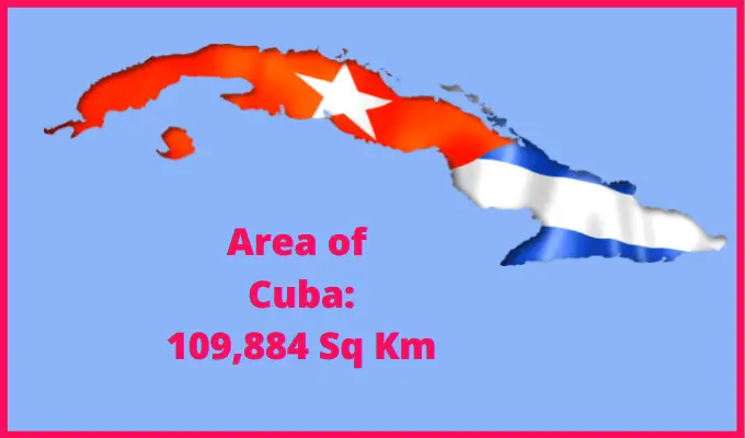 Area of Cuba compared to Virginia