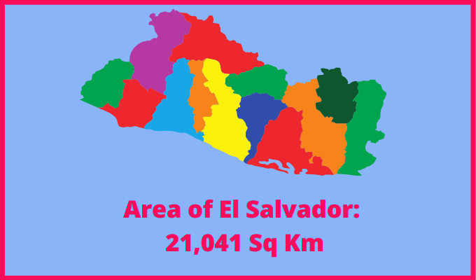 Area of El Salvador compared to South Dakota