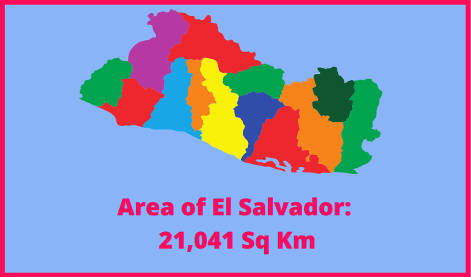 Area of El Salvador compared to Vermont