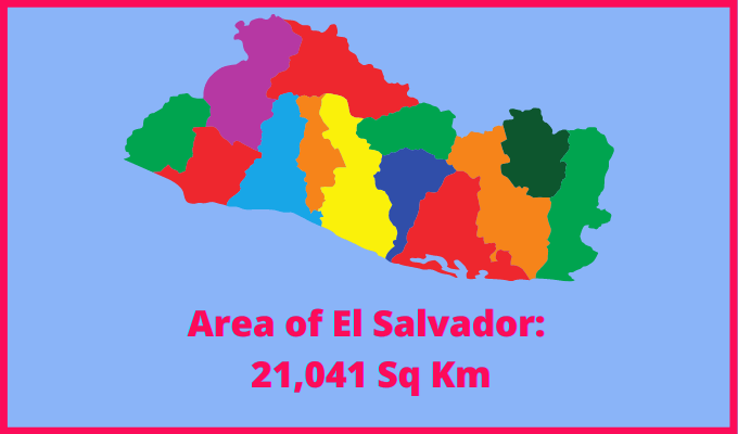 Area of El Salvador compared to West Virginia
