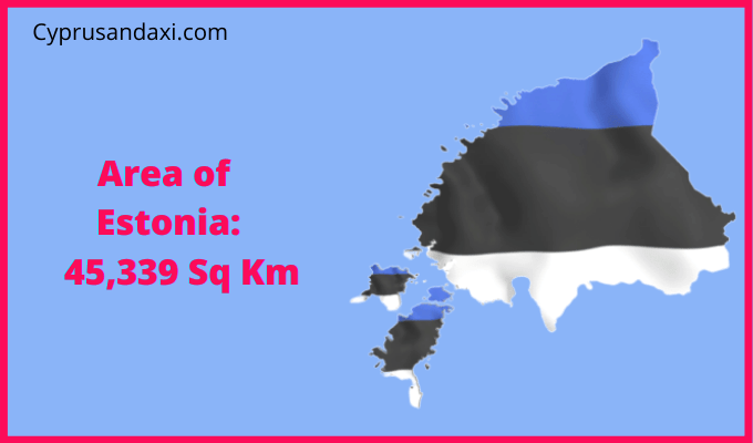 Area of Estonia compared to Montana