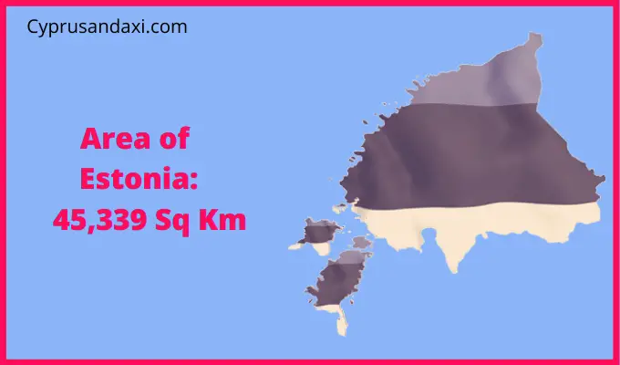Area of Estonia compared to New Jersey