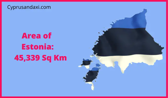 Area of Estonia compared to New York