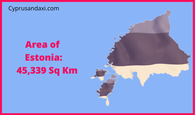 Area of Estonia compared to Oklahoma