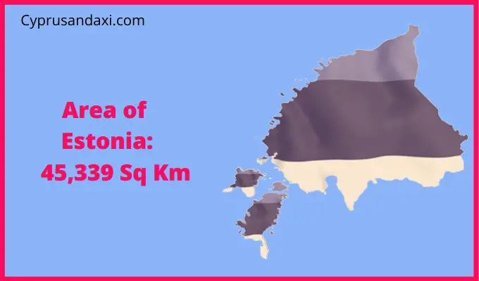 Area of Estonia compared to Oregon