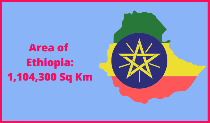 Area of Ethiopia compared to Oklahoma