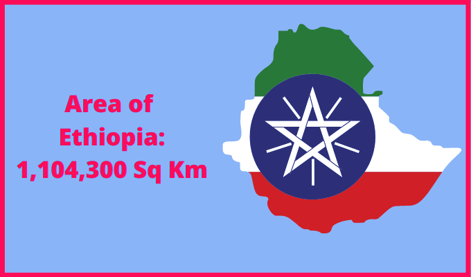 Area of Ethiopia compared to West Virginia
