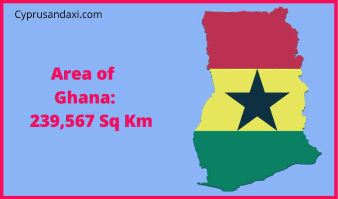 Area of Ghana compared to Maryland