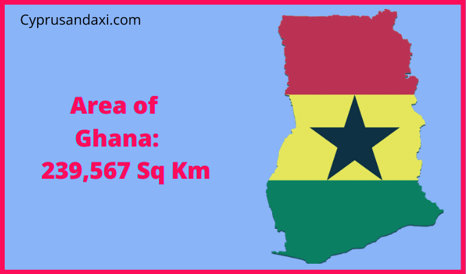 Area of Ghana compared to Minnesota