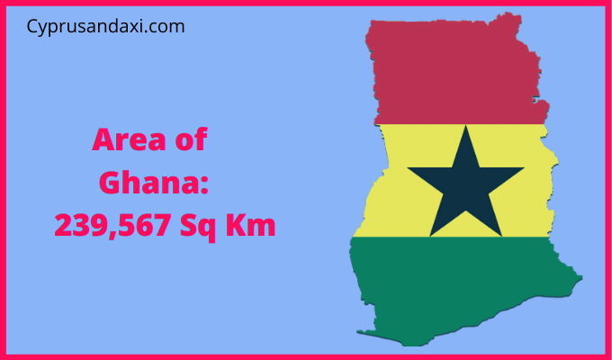 Area of Ghana compared to Mississippi