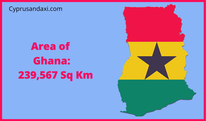 Area of Ghana compared to New Jersey