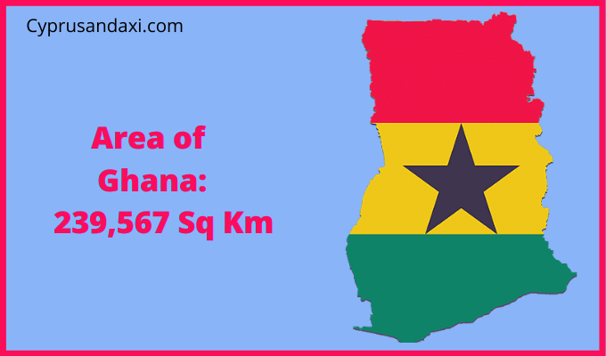 Area of Ghana compared to North Carolina