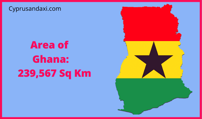 Area of Ghana compared to Oklahoma