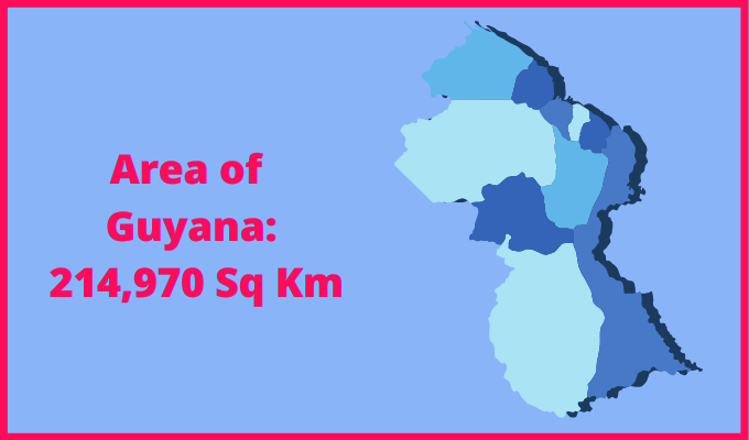 Area of Guyana compared to Massachusetts