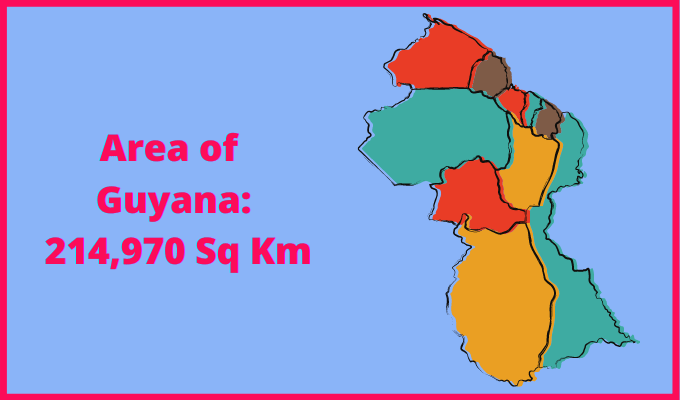 Area of Guyana compared to Michigan