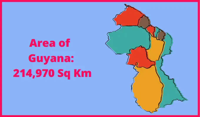 Area of Guyana compared to Minnesota