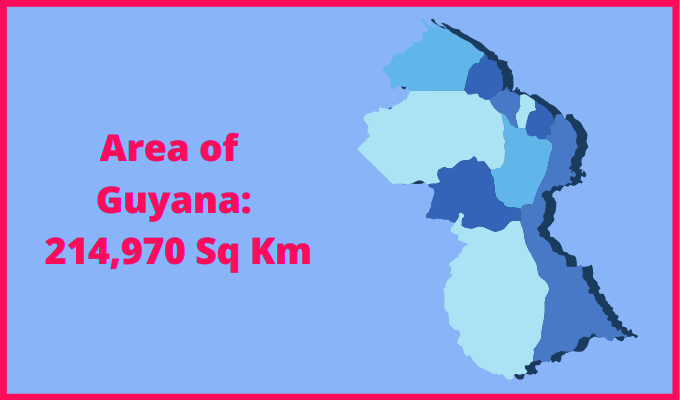 Area of Guyana compared to Missouri