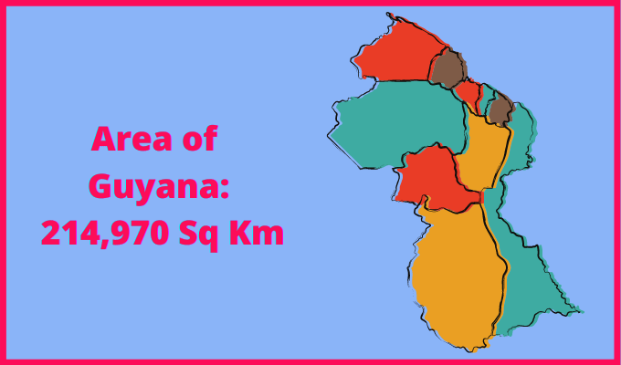 Area of Guyana compared to New Jersey
