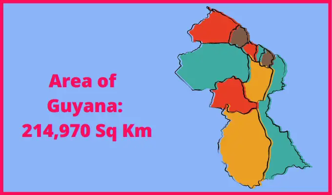 Area of Guyana compared to New Mexico