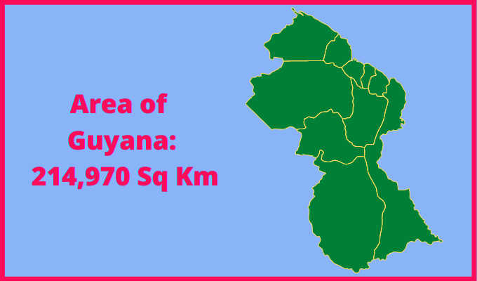 Area of Guyana compared to Ohio