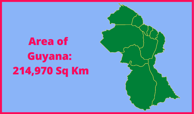 Area of Guyana compared to Oklahoma