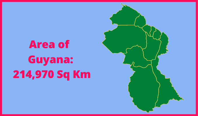 Area of Guyana compared to South Dakota