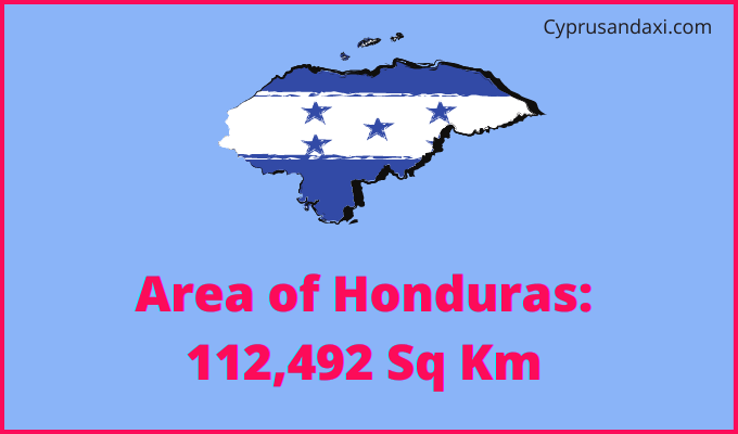 Area of Honduras compared to North Dakota
