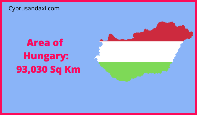 Area of Hungary compared to Rhode Island