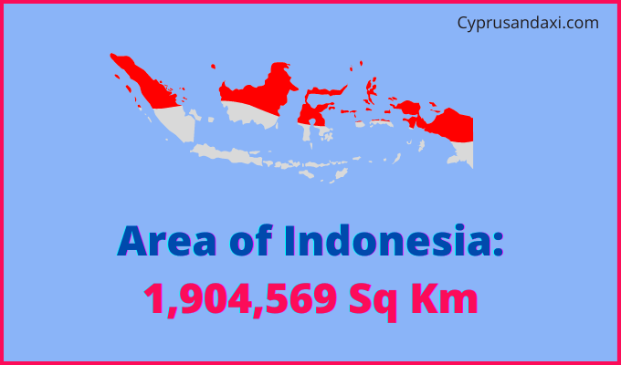 Area of Indonesia compared to Nevada