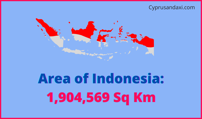 Area of Indonesia compared to New Jersey
