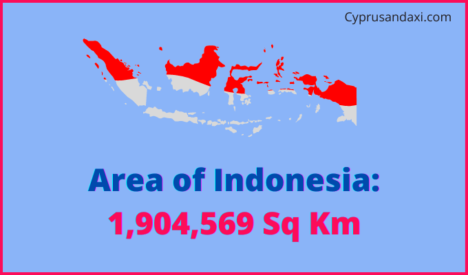 Area of Indonesia compared to Rhode Island