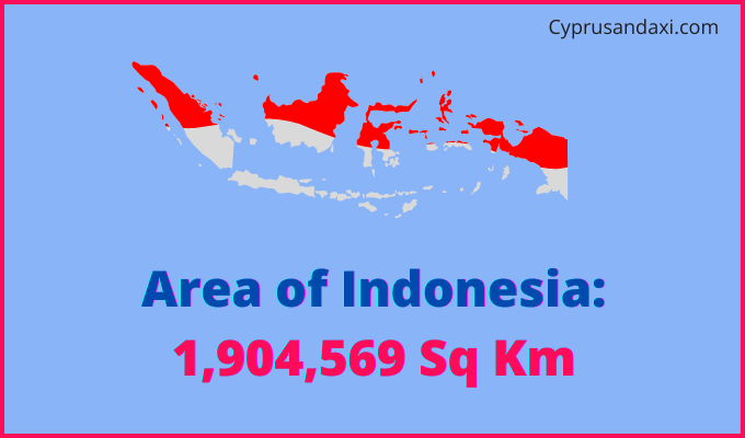 Area of Indonesia compared to Utah