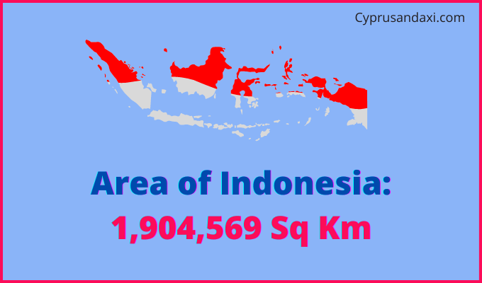 Area of Indonesia compared to Vermont