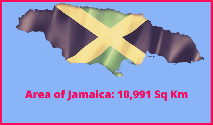 Area of Jamaica compared to Mississippi