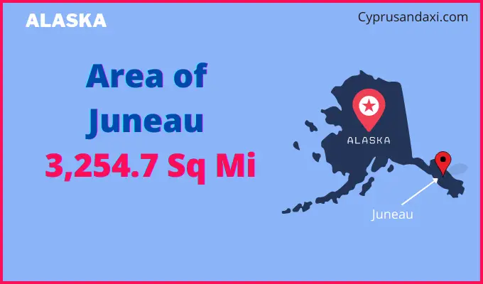 Area of Juneau compared to Sacramento