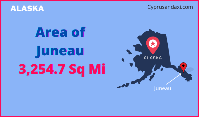 Area of Juneau compared to Trenton