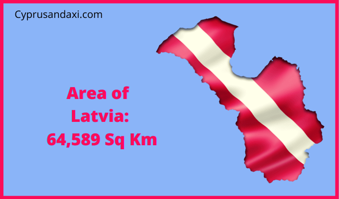 Area of Latvia compared to Minnesota