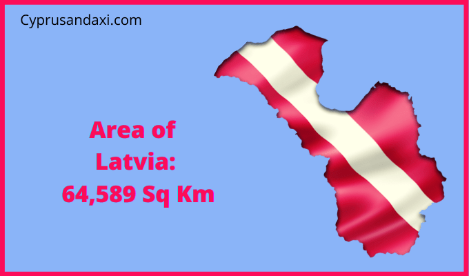 Area of Latvia compared to Montana