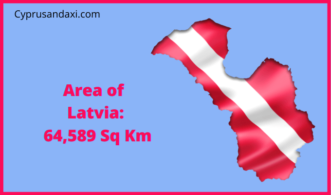 Area of Latvia compared to Oklahoma