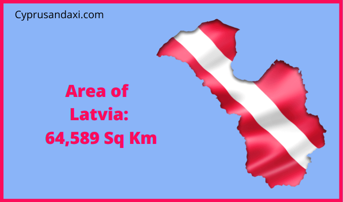 Area of Latvia compared to South Dakota