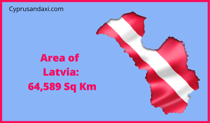 Area of Latvia compared to Washington