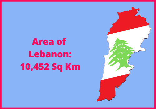 Area of Lebanon compared to Maryland