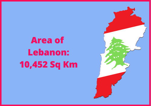 Area of Lebanon compared to Massachusetts