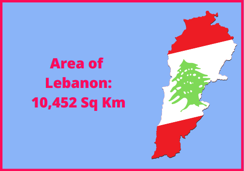 Area of Lebanon compared to Minnesota